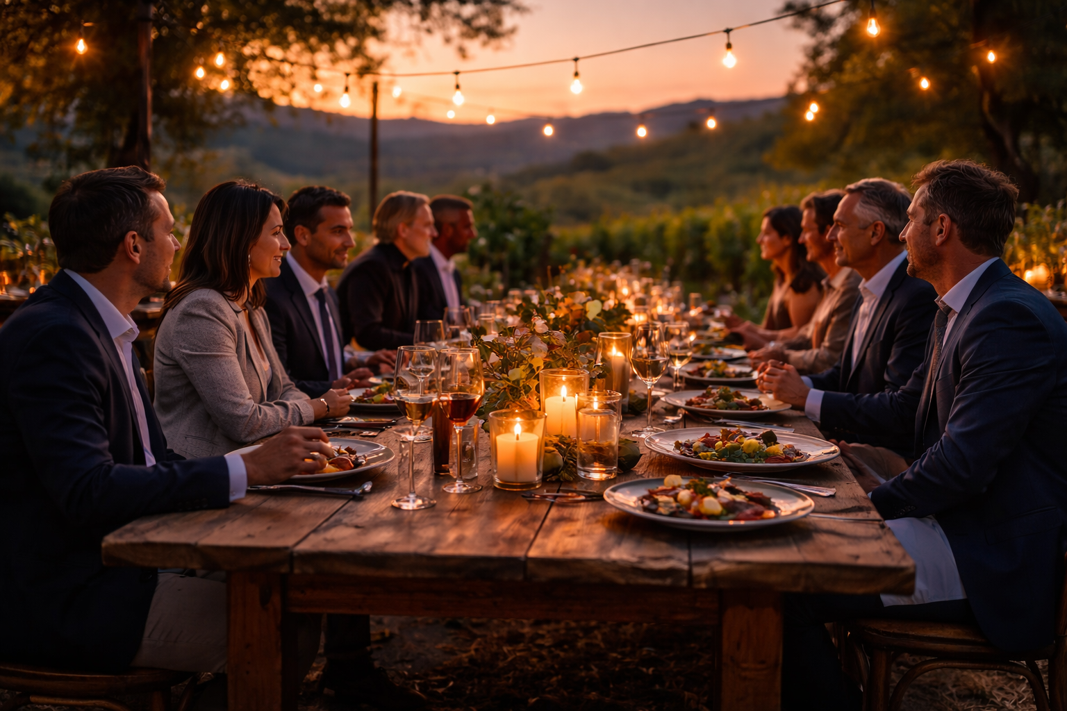 Corporate dinner event